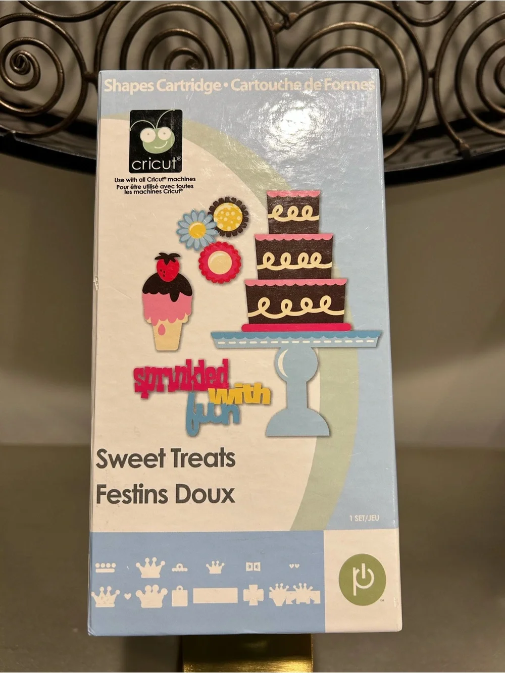 Cricut Sweet Treats Shapes Cartridge - Pink, Blue, Yellow, Brown